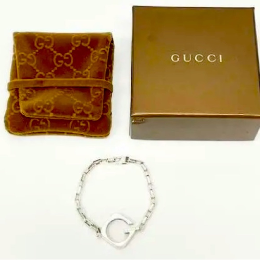 Gucci Luxury 925 Sterling Silver Bracelet RARE!! Vintage